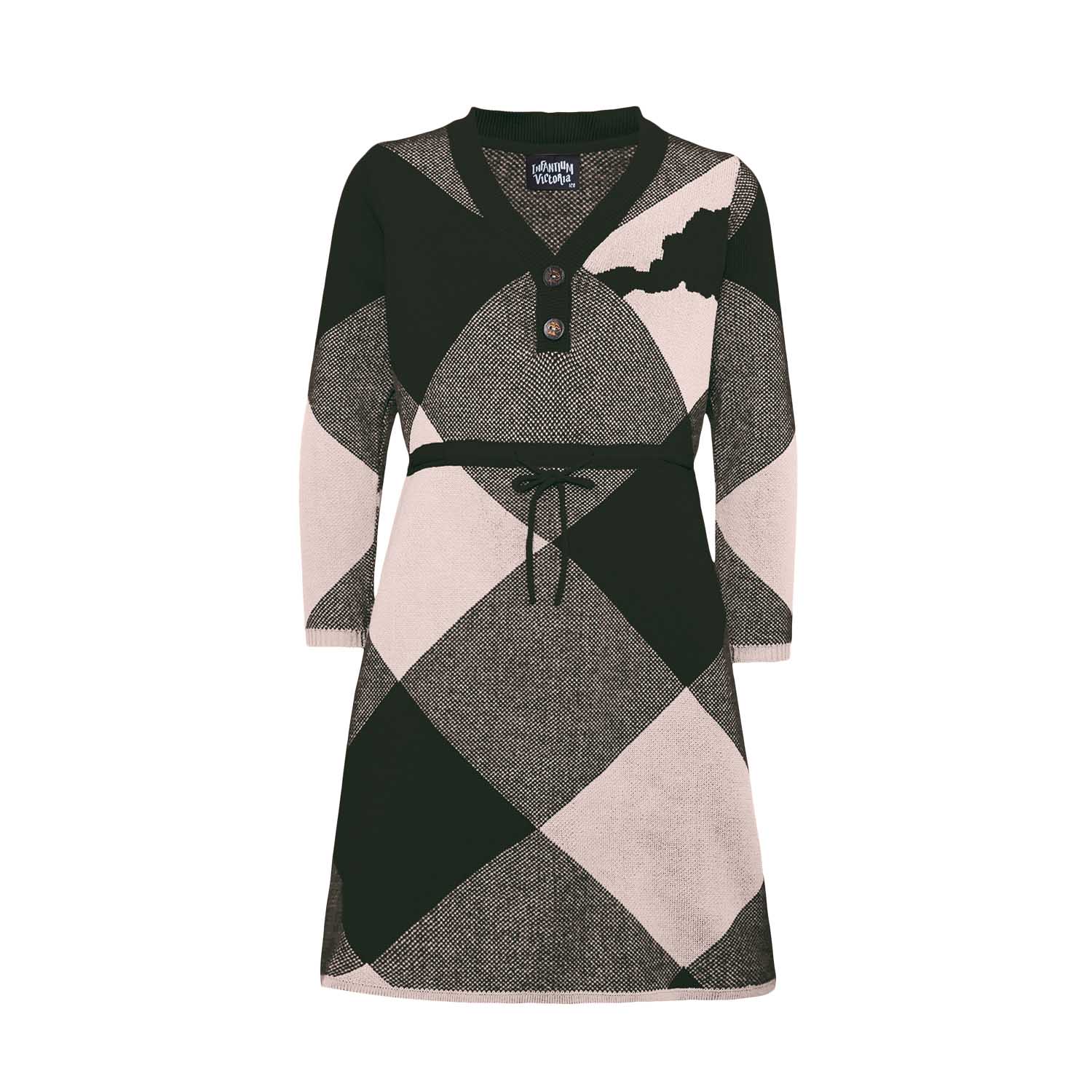 Infantium Victoria Black Light Pink Sweater Dress Kleid 104