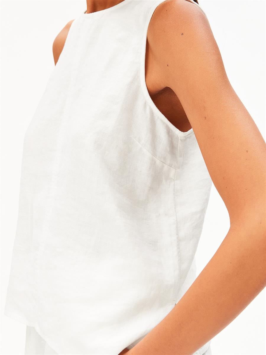 marlowe nature Hosen & Shorts Pure Linen Blouse Top Leinentop pink mist