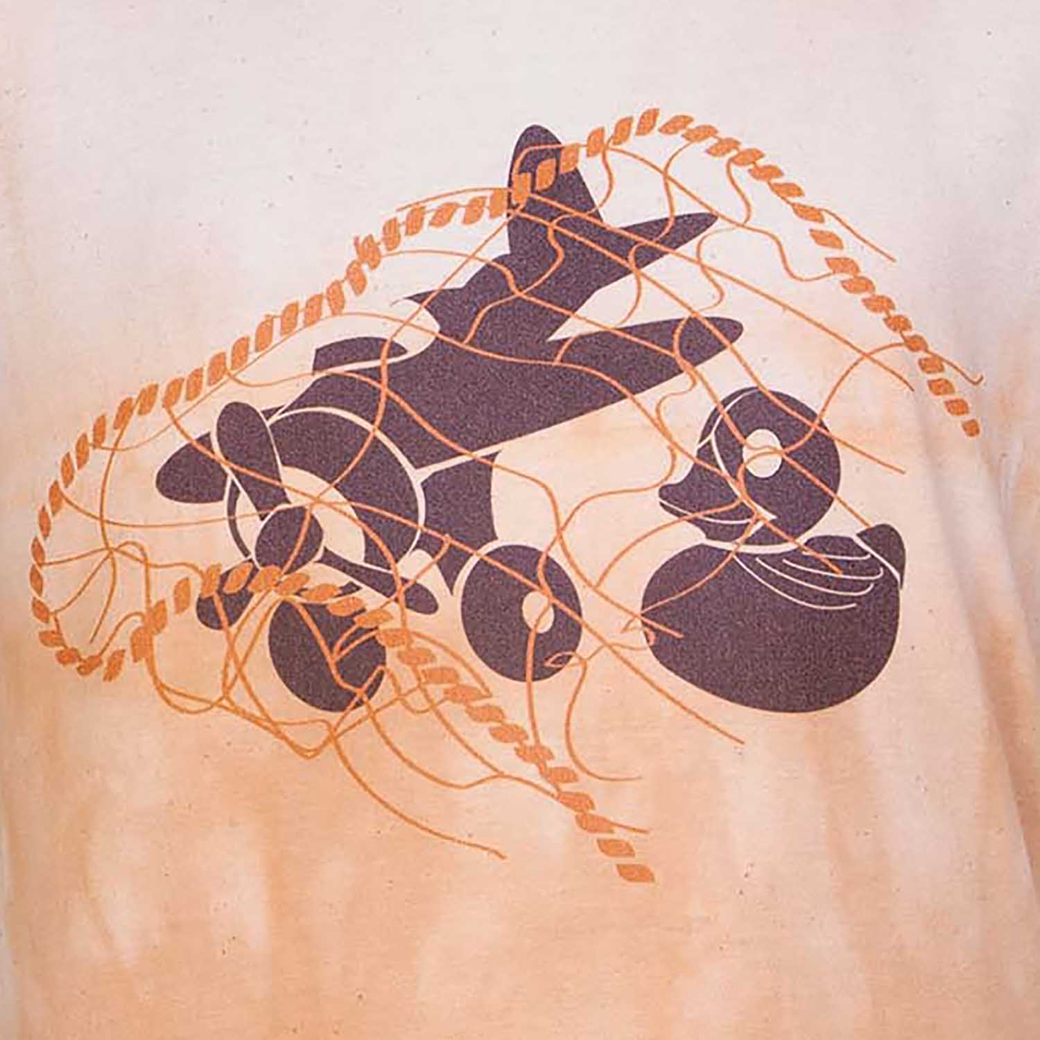 Infantium Victoria Artisanal T-Shirt gelb Zwiebelfärbung Print