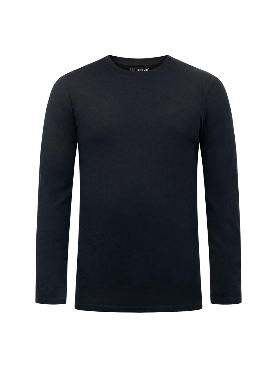 Greenbomb Basic Base Merino Langarmshirt black S