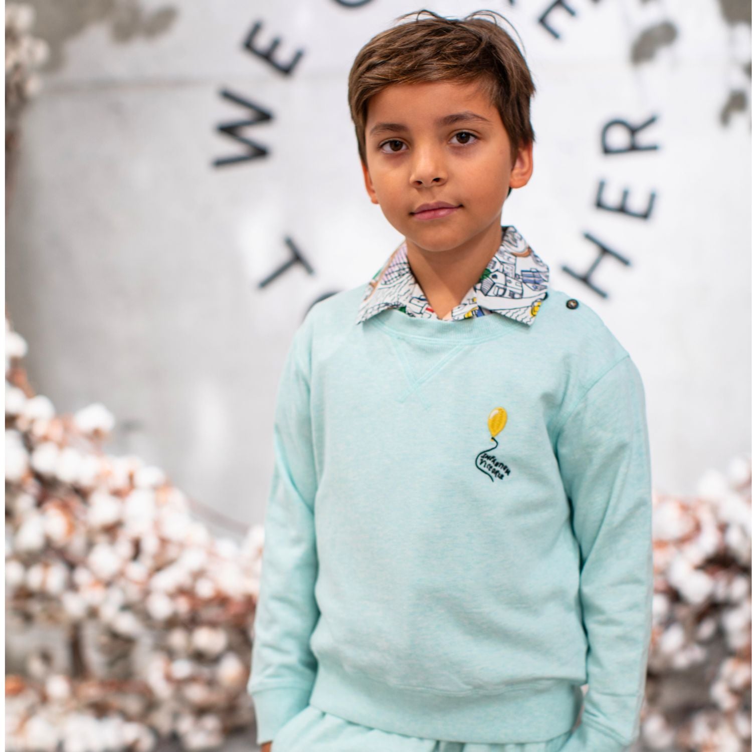 Infantium Victoria Sweatshirt Kinderpullover Mint Bio-Baumwolle