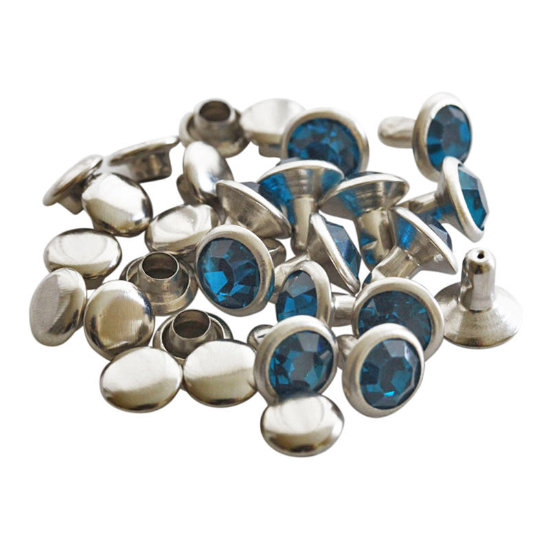 Kam Snaps Rivets Strassnieten 7mm klar 20 Sets