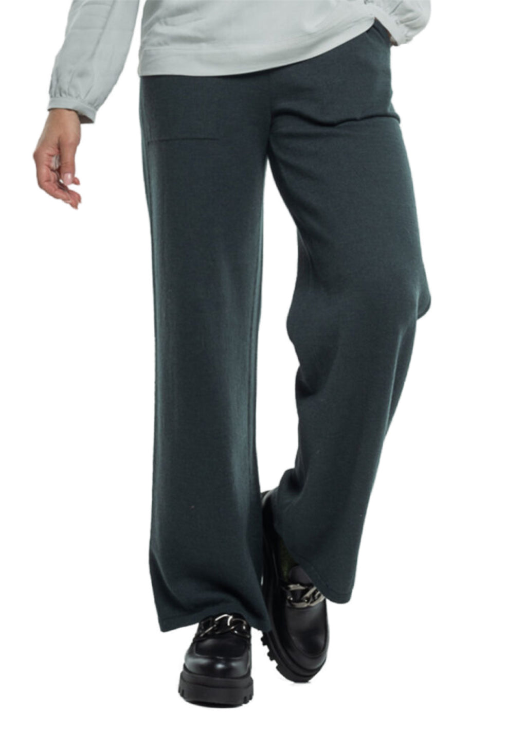 Marlowe Nature Cot-Wool Strickhose blackgreen Wolle