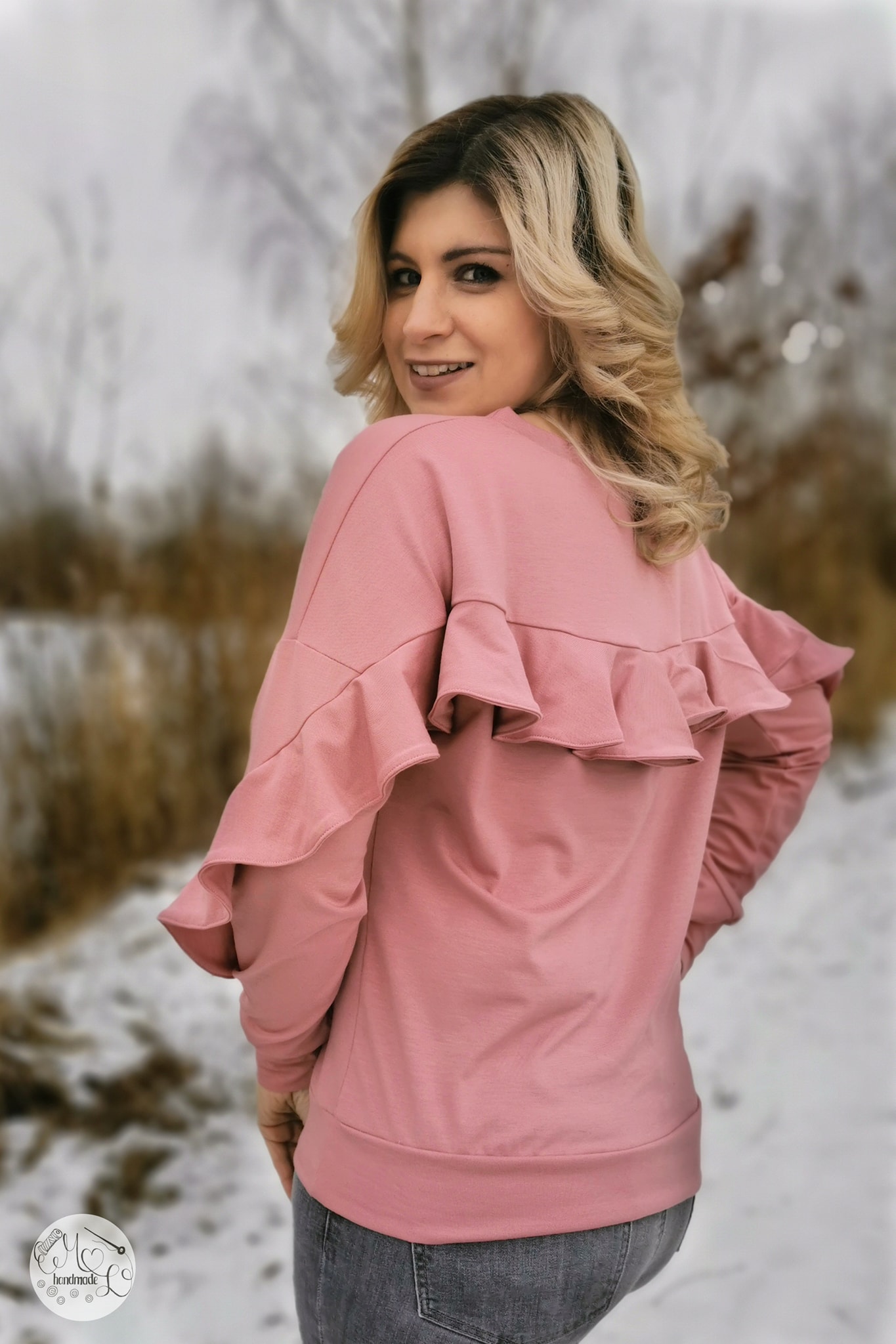 Schnittrebell Octavia Pullover Papierschnitt Gr.34-52 Rüsche