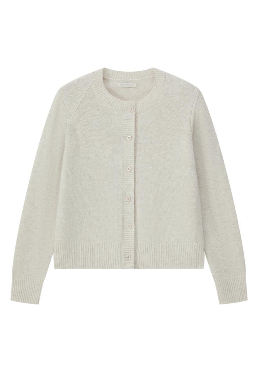 Marlowe Nature Strickjacke Mona Cardigan beige M 100% Wolle