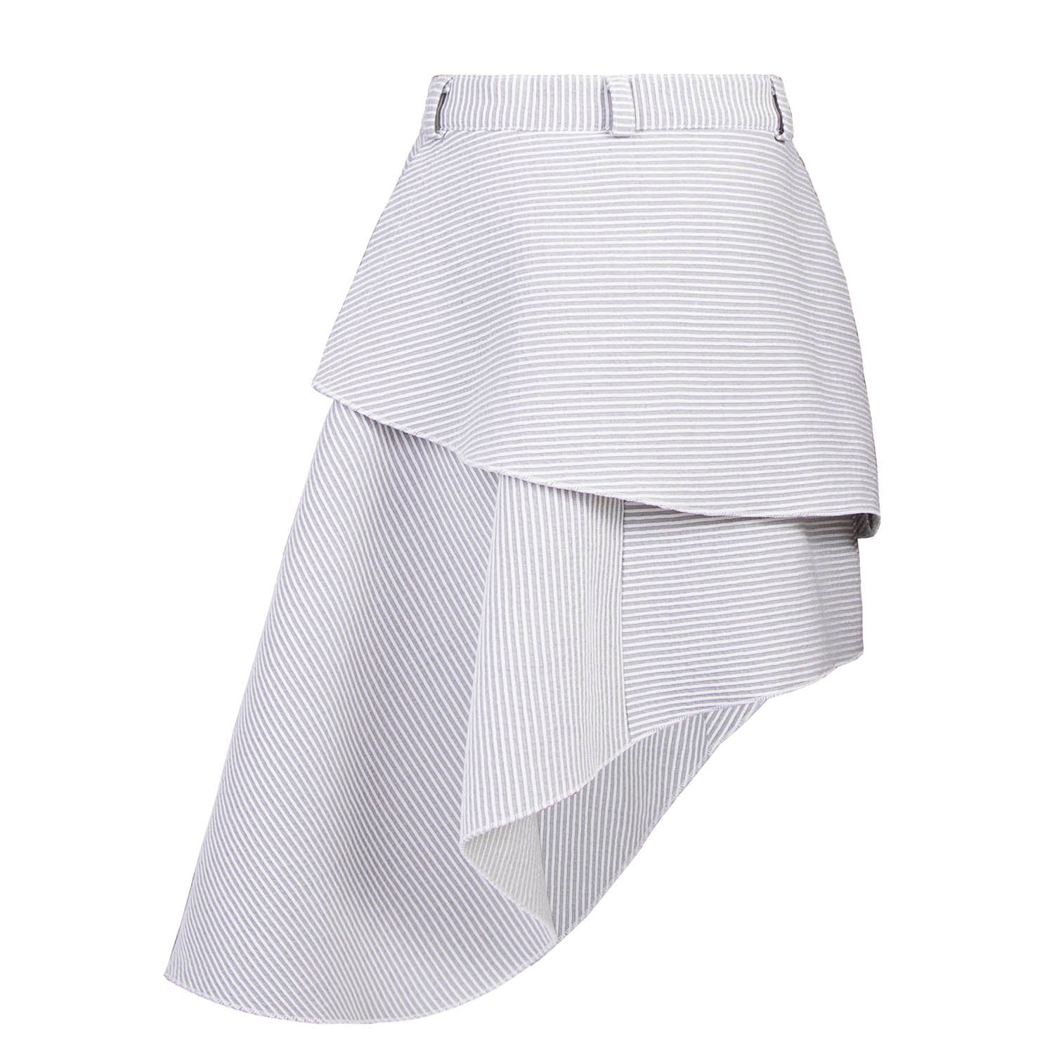 Infantium Victoria Asymmetric Skirt Rock Graustreifen Baumwolle