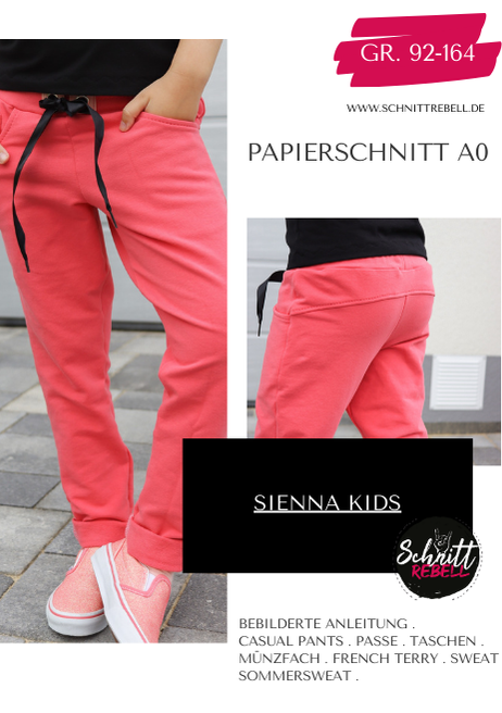 Schnittrebell Sienna Kids Hose Papierschnitt A0 Gr.92-164