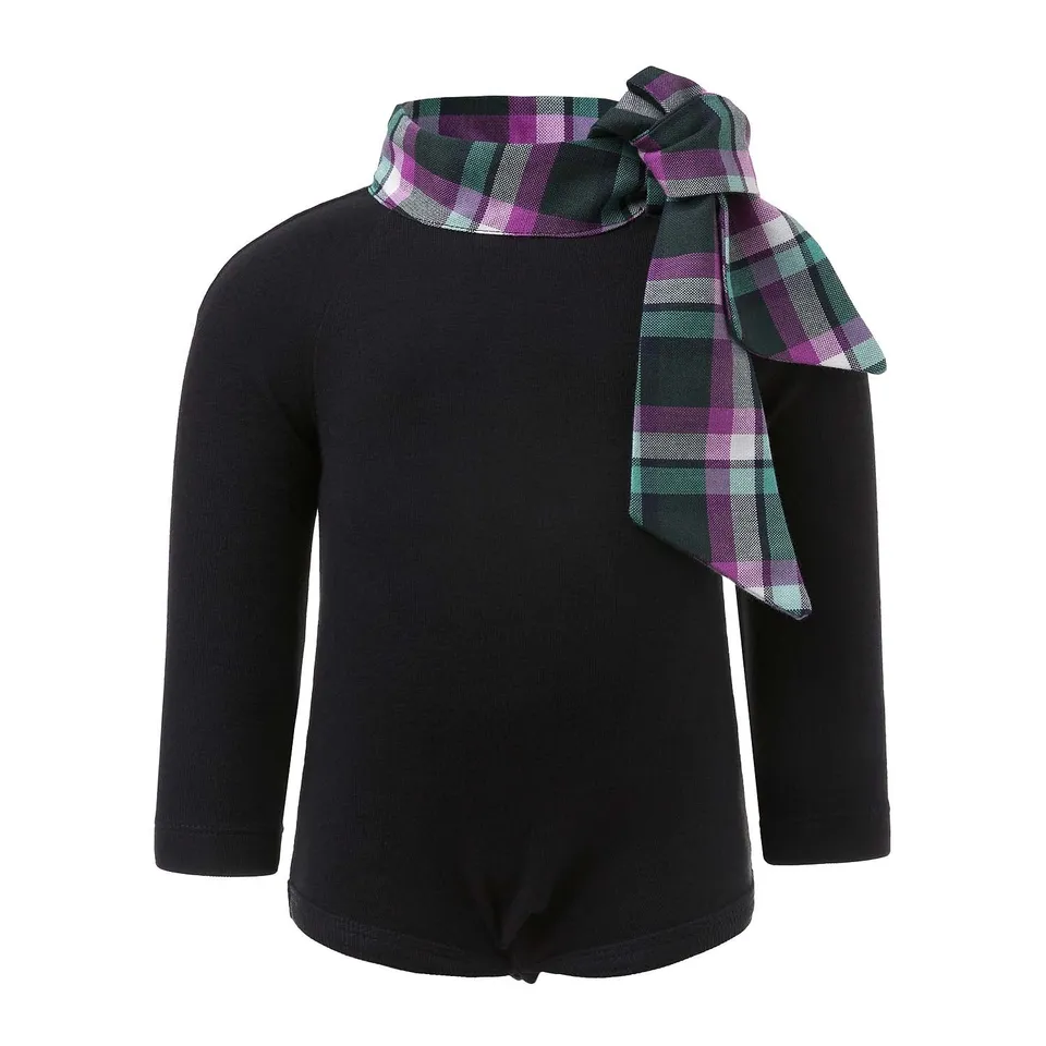 Infantium Victoria Fliege Body Babybody Schwarz Baumwolle