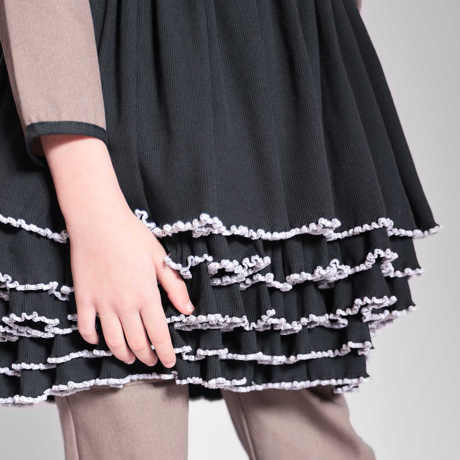 Infantium Victoria Schwarzes Kleid Mädchen Festkleid Baumwolle