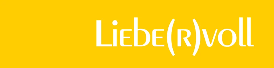 Schnittrebell Webetikett Liebe(r)voll gelb weiß 6x1,5 cm