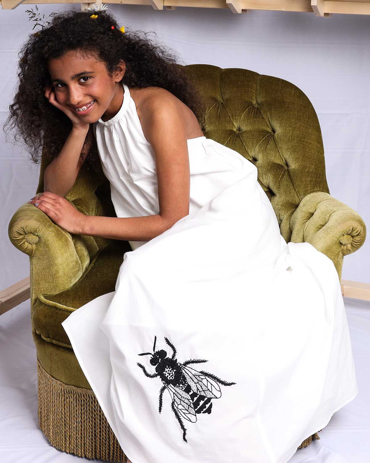 Infantium Victoria Boho Beach Dress Kleid Weiß 92 Bio-Baumwolle