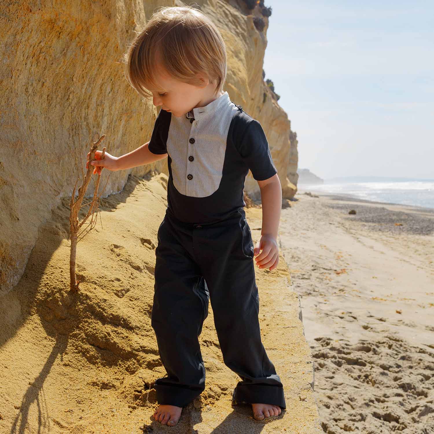 Infantium Victoria Black Puffed Pants Kinder Hose Schwarz