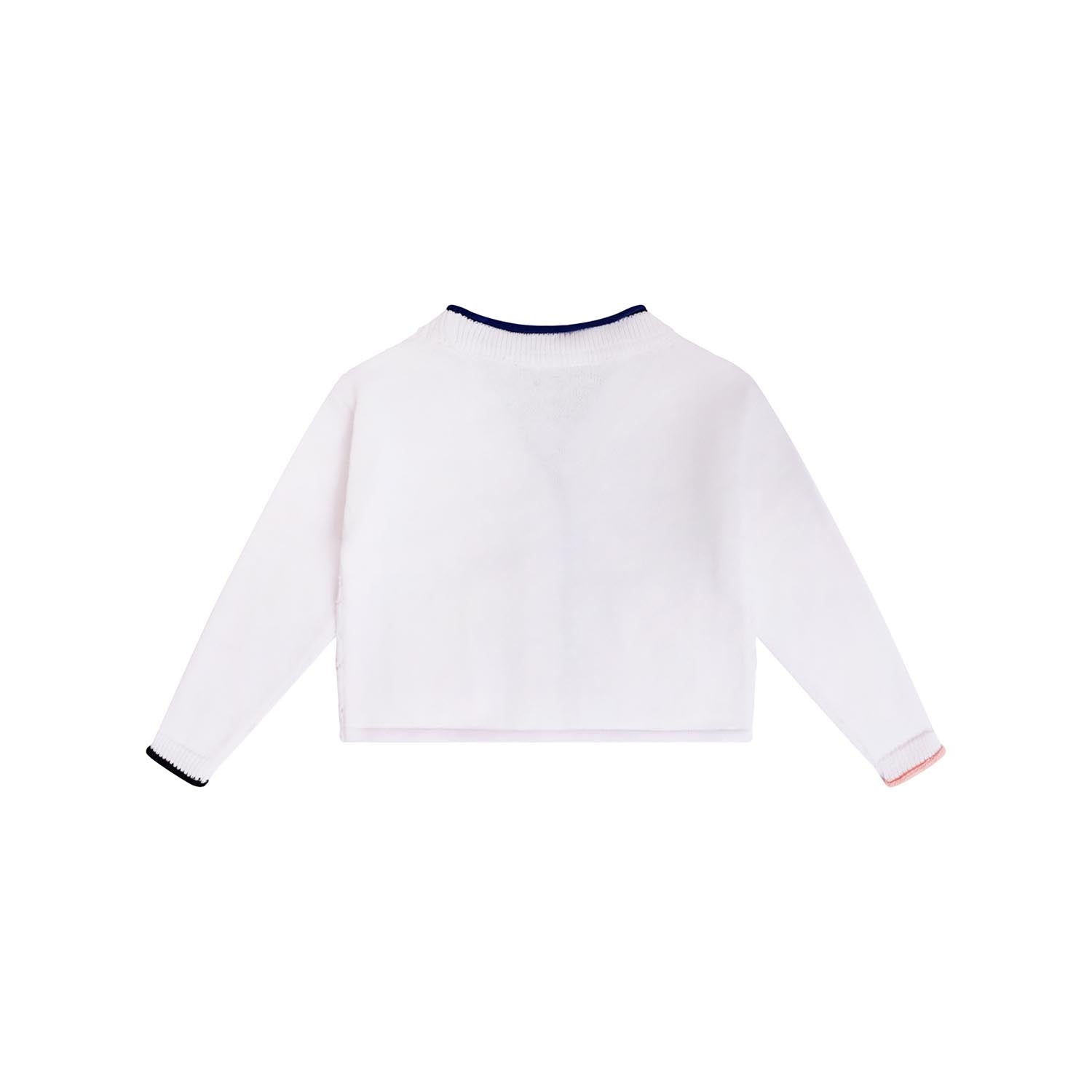 Infantium Victoria Baby Cardigan weiß Bio-Baumwolle Strick
