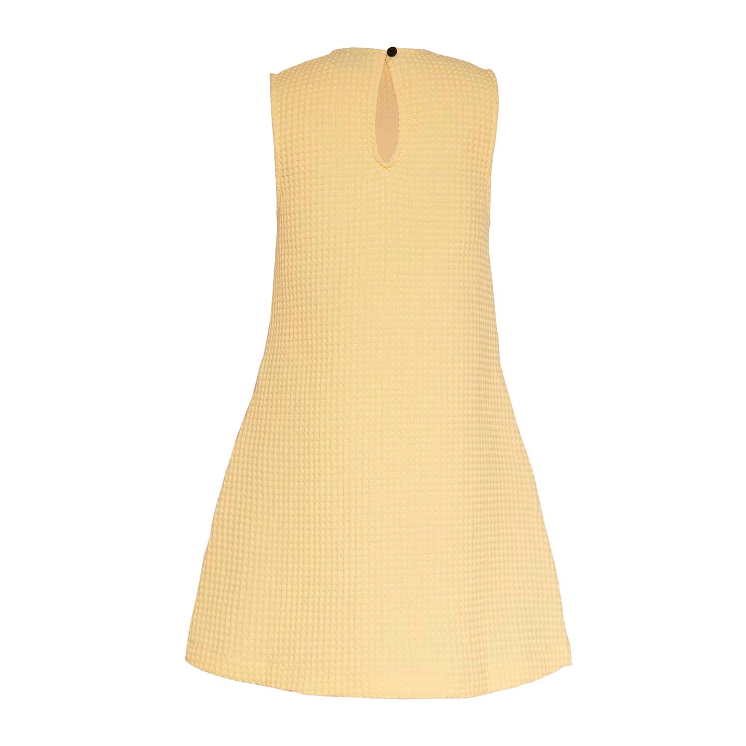 Infantium Victoria Yellow Waffle Kleid Gelb Stickerei