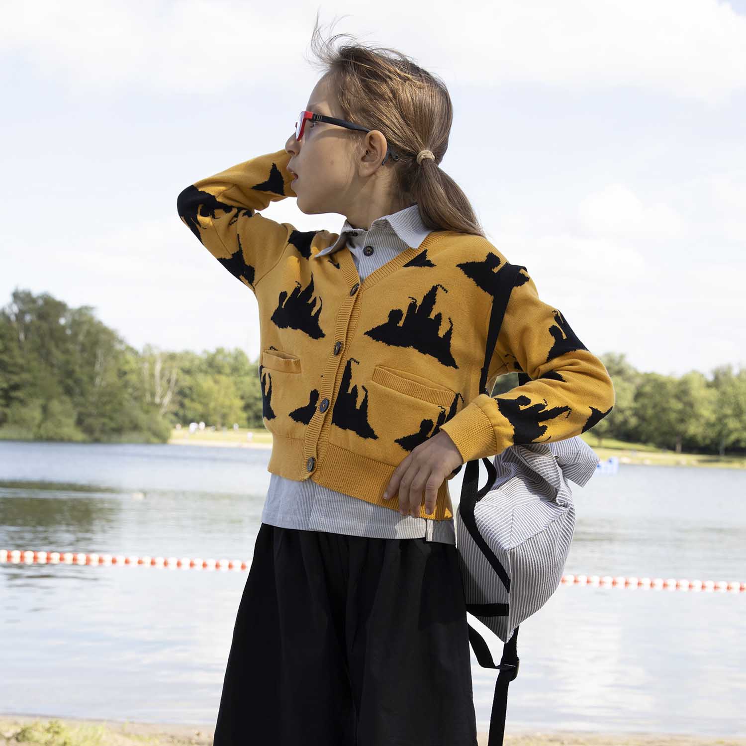Infantium Victoria Sandcastle Cardigan 116 gelb Bio-Baumwolle