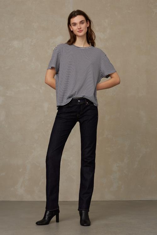 marlowe nature Emi Jeans stay black rinse Bio-Baumwolle