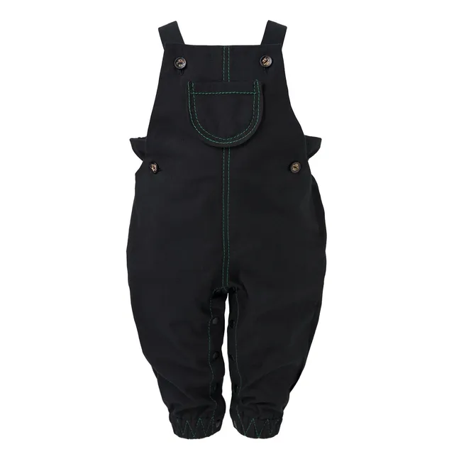 Infantium Victoria Baby Black Playsuit Overall schwarz