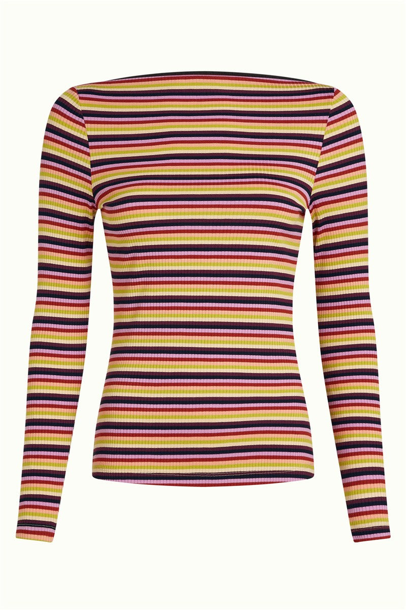 King Louie Marina Top Josie Stripe Shirt multi color Ecovero S-XL