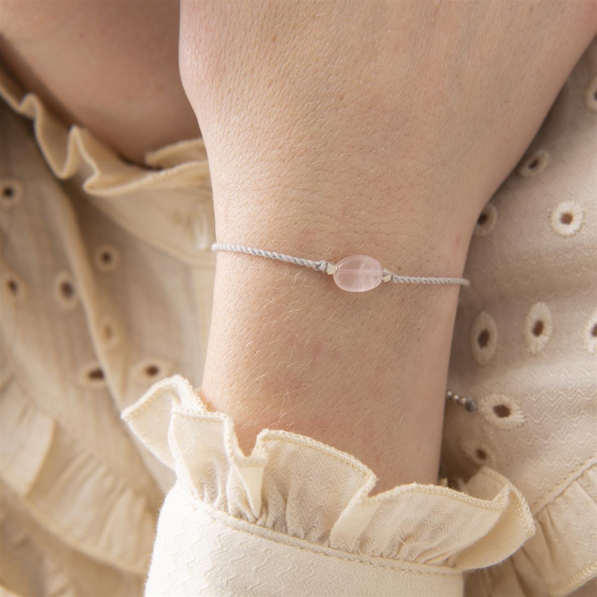A Beautiful Story Gemstone Card Armband weiß/lila 15-22cm