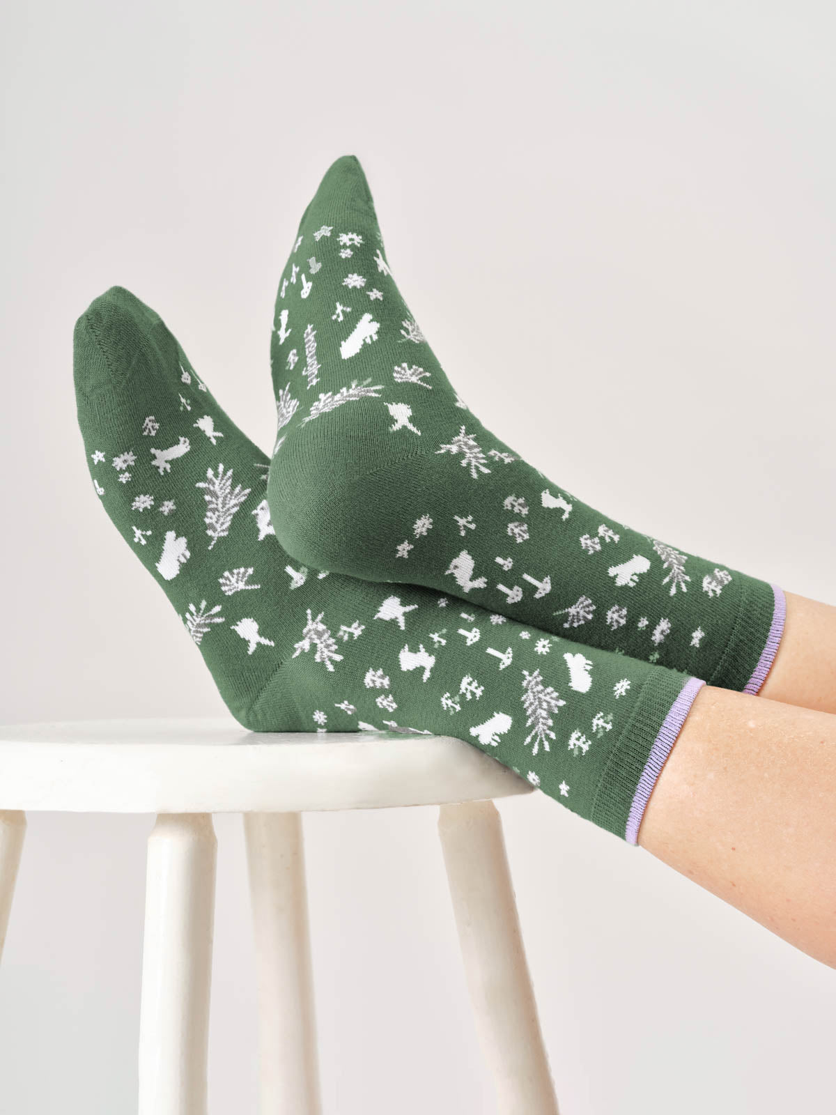 marlowe nature Socken Woodland Floral Bamboo Socks eucalyptus green