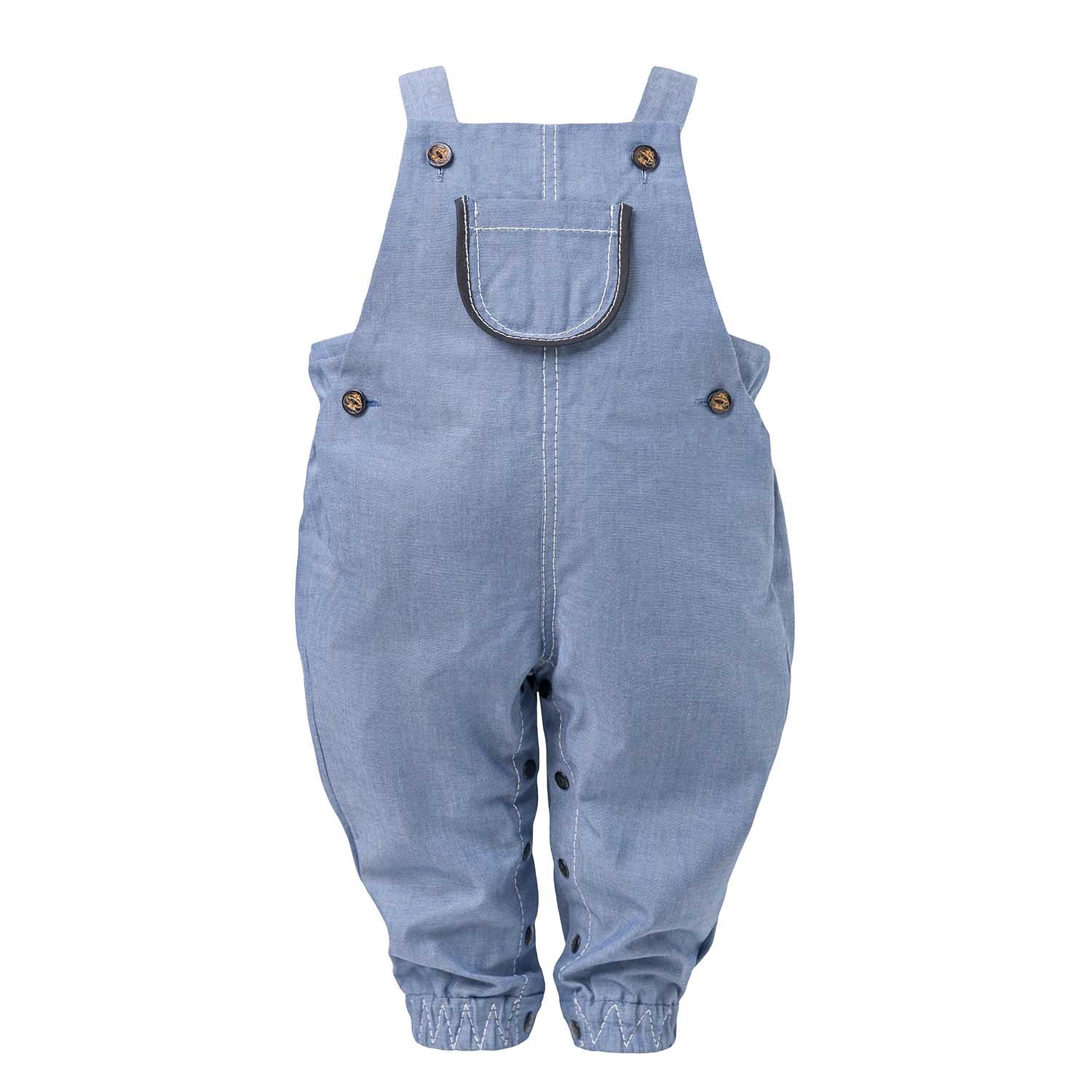 Infantium Victoria Baby Jean Playsuit Denim Blau Gr.80 Baumwolle