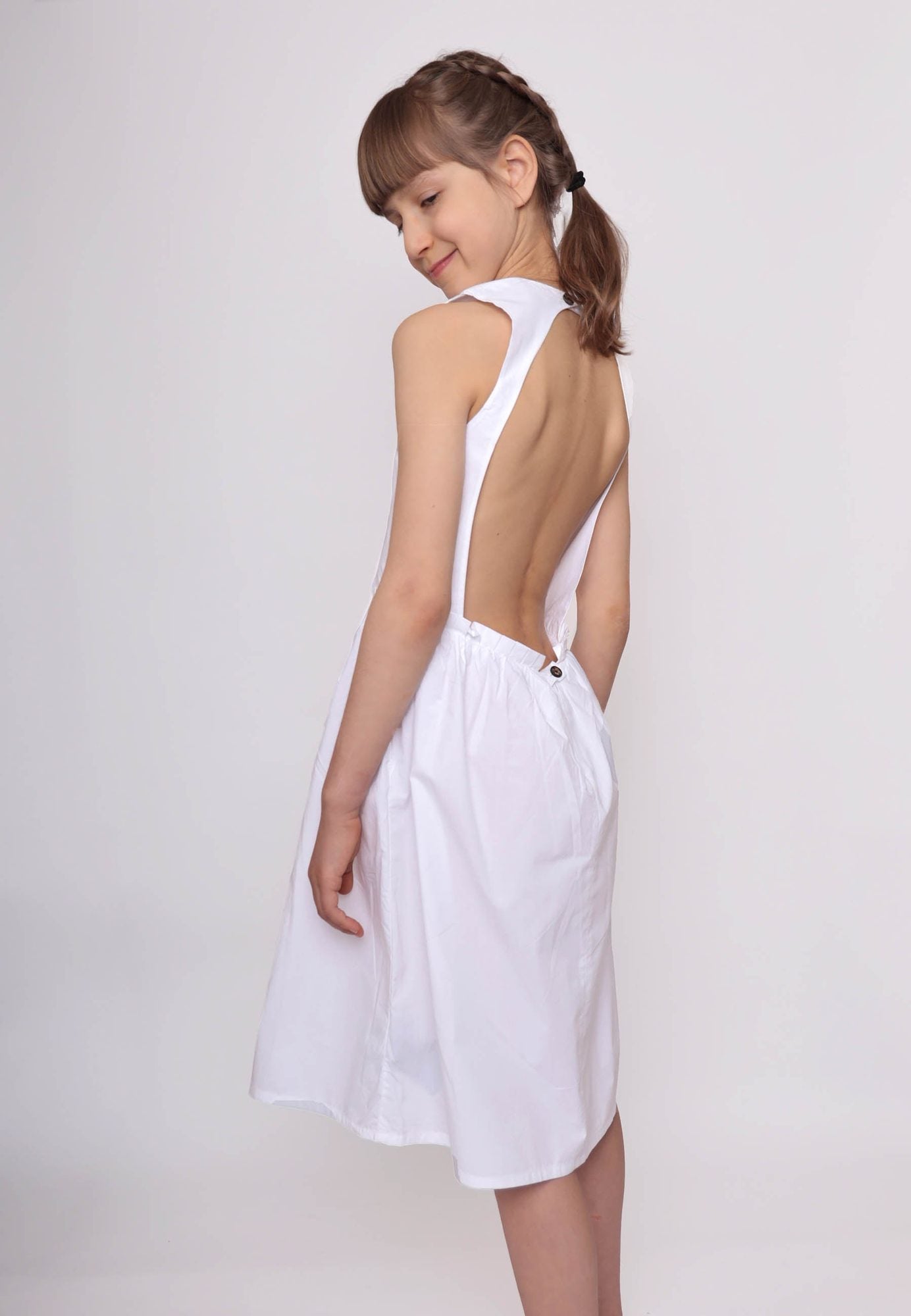 Infantium Victoria White Dress Kleid Weiß 104 Marienkäfer Bio