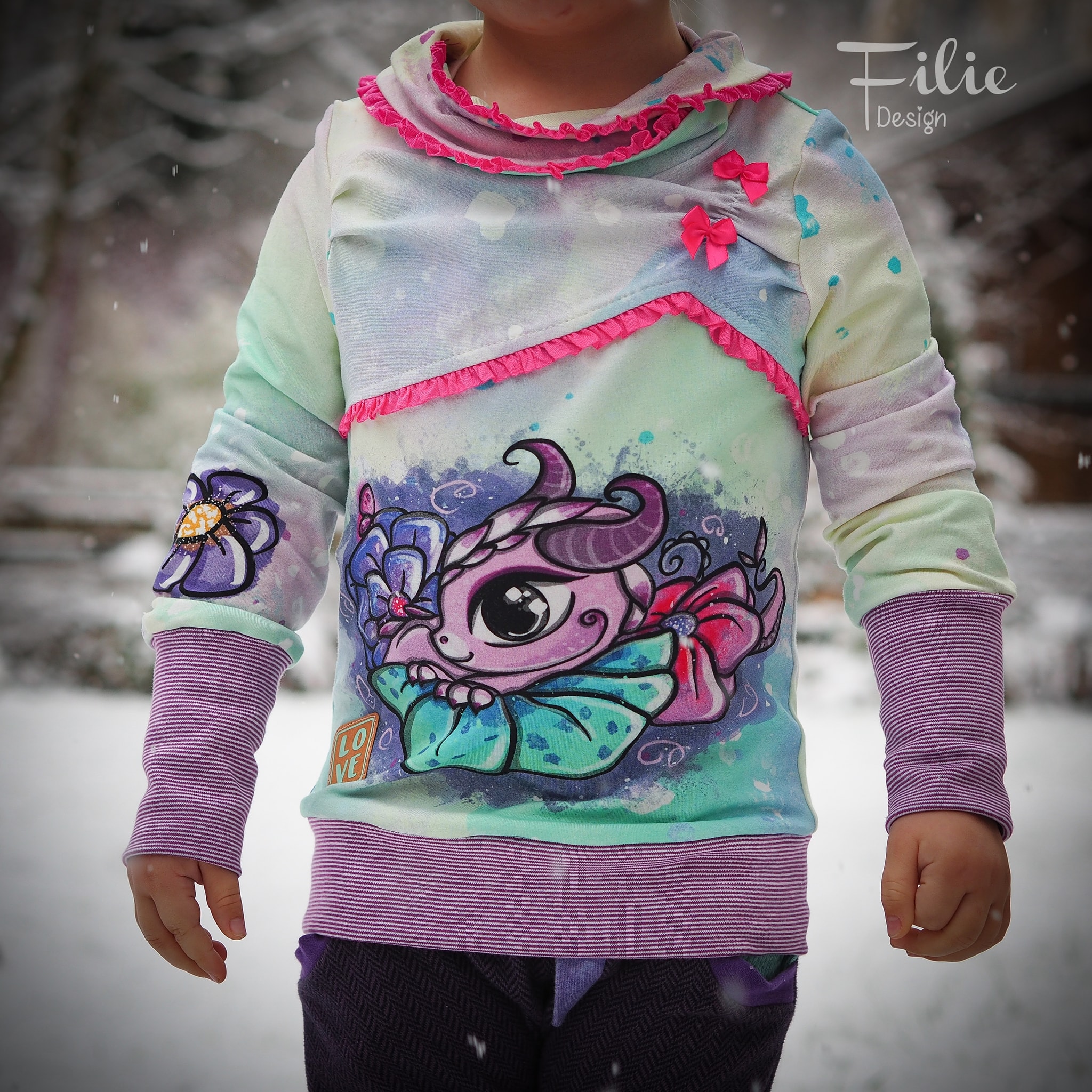 Schnittrebell Petite Elise Hoodie Schnittmuster Gr.98-146
