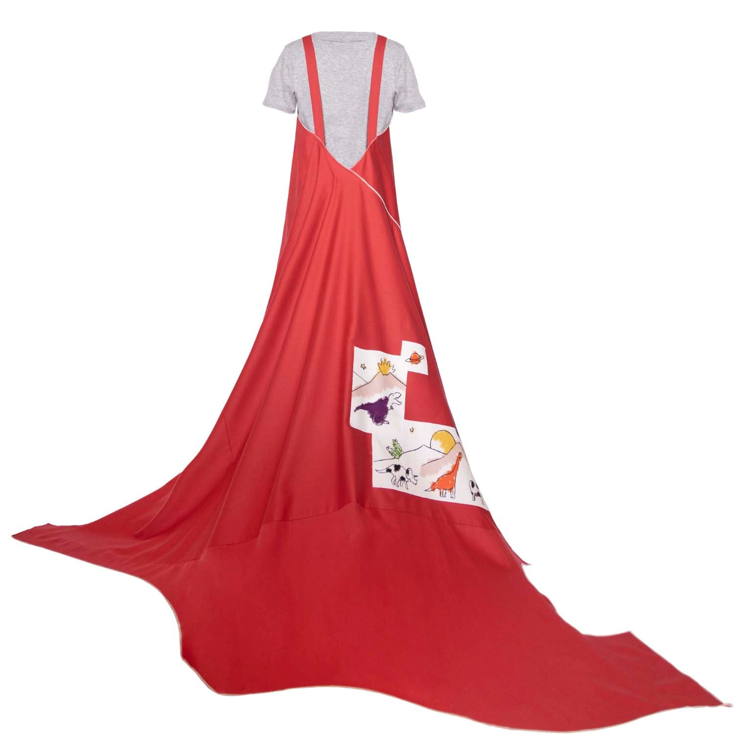 Infantium Victoria Red Zero-Waste Dress Kleid rot Baumwolle