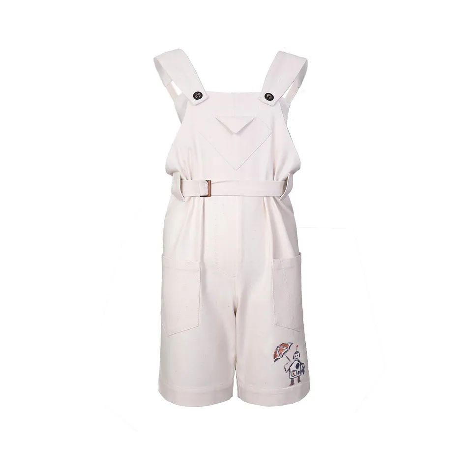Infantium Victoria Hand-painted Overall Latzhose Weiß 104 Canvas