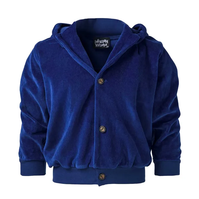 Infantium Victoria Royal Blue Hoodie Samt Blau 104 Baumwolle