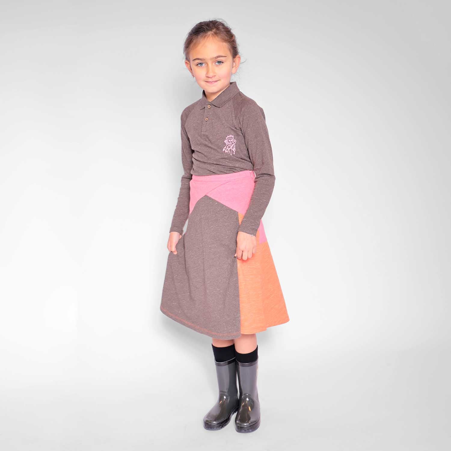 Infantium Victoria Rock Rosa Orange Gr.128 Bio-Jersey