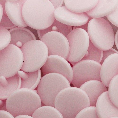 Kam Snaps Plastic Snaps B21 Druckknöpfe hellrosa Gr.16 matt 50 Sets