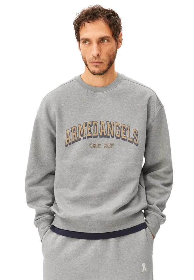 Armedangels Wordmark Relaxed Sweatshirt silver Bio