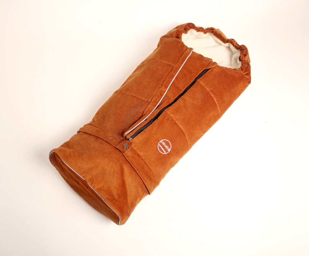 Naturkind Emma Wollfußsack Jade Set mit Wollmuff Merinowolle