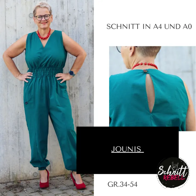 Schnittrebell Ebooks Jumpsuit Jounis Schnittmuster Gr.34-54 Webware