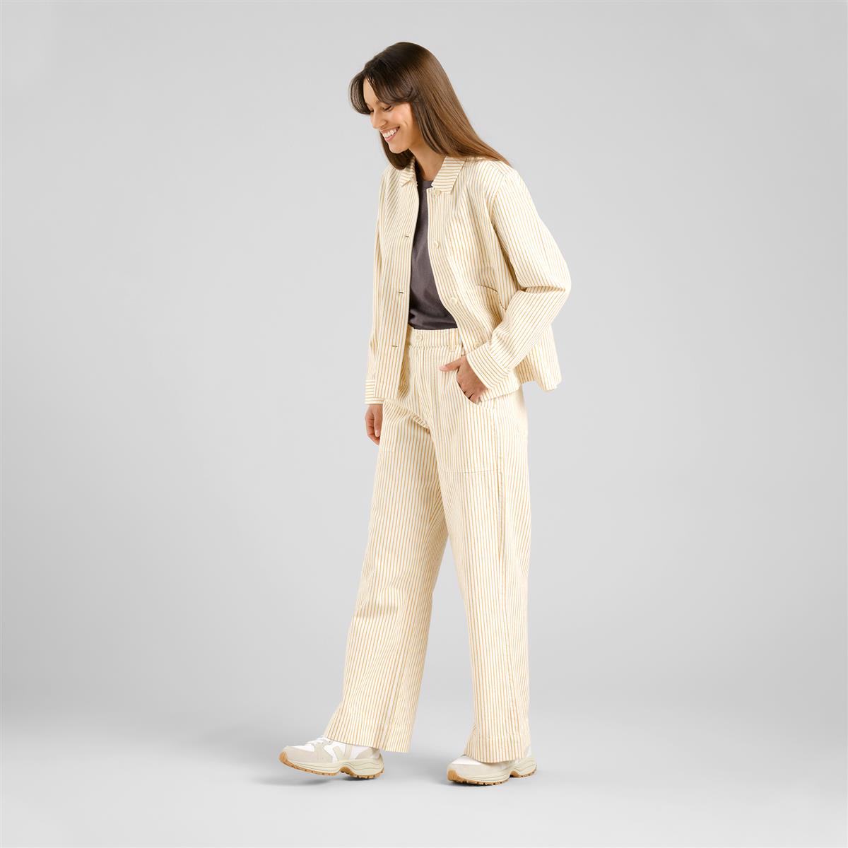 Marlowe Nature Workwear Pants Vara Work Stripe Hose yellow XS Bio