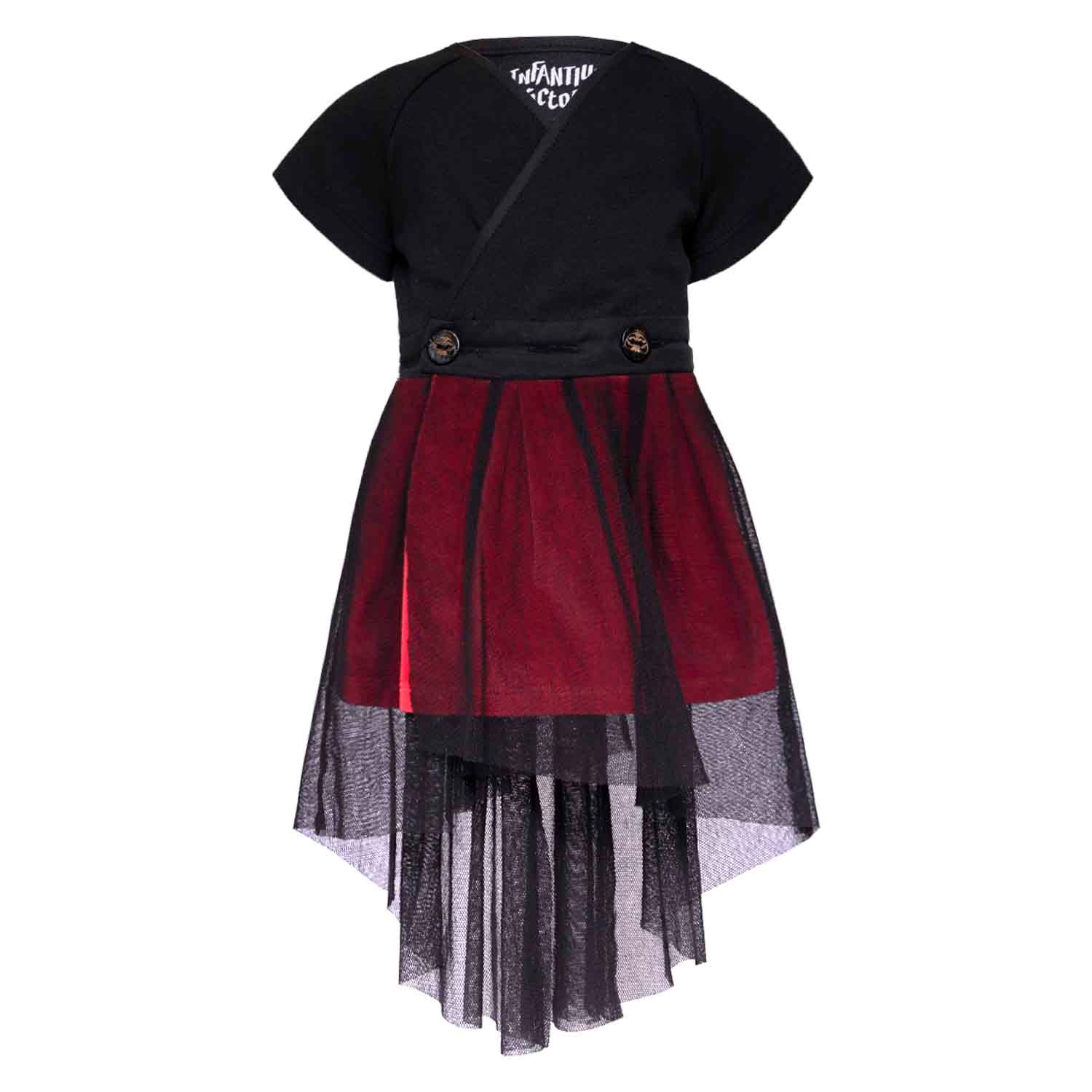 Infantium Victoria Babykleid Schwarz Rot Gr.68 Tüll