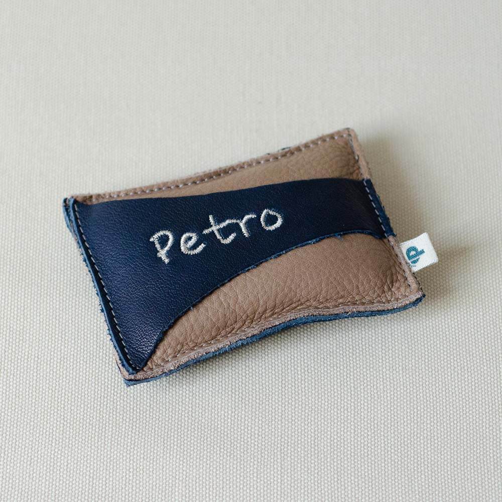 Pantolinos Displayreiniger Pad eckig Naturleder 10x7cm