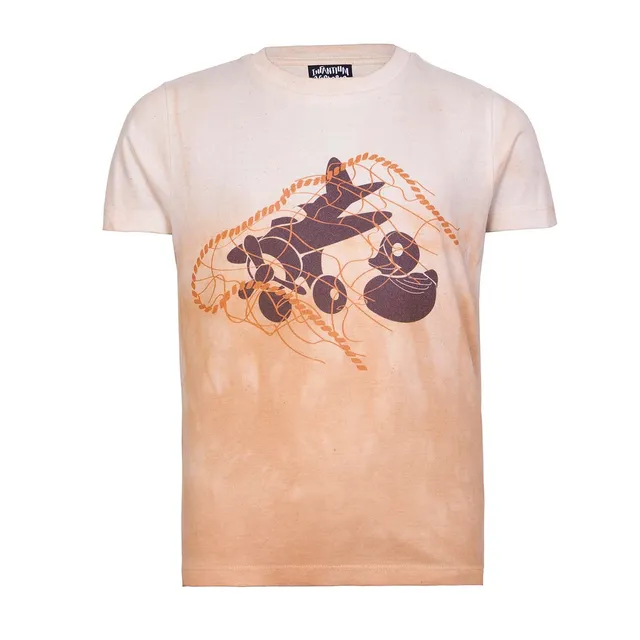 Infantium Victoria Artisanal T-Shirt gelb Zwiebelfärbung Print