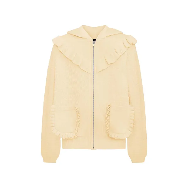Infantium Victoria Knitted Kids Hoodie Gelb Bio-Baumwolle