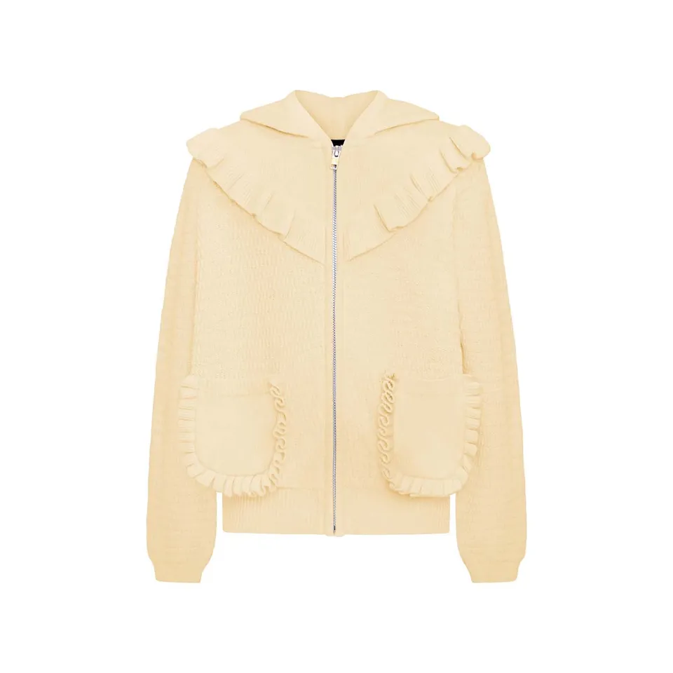 Infantium Victoria Knitted Kids Hoodie Gelb Bio-Baumwolle
