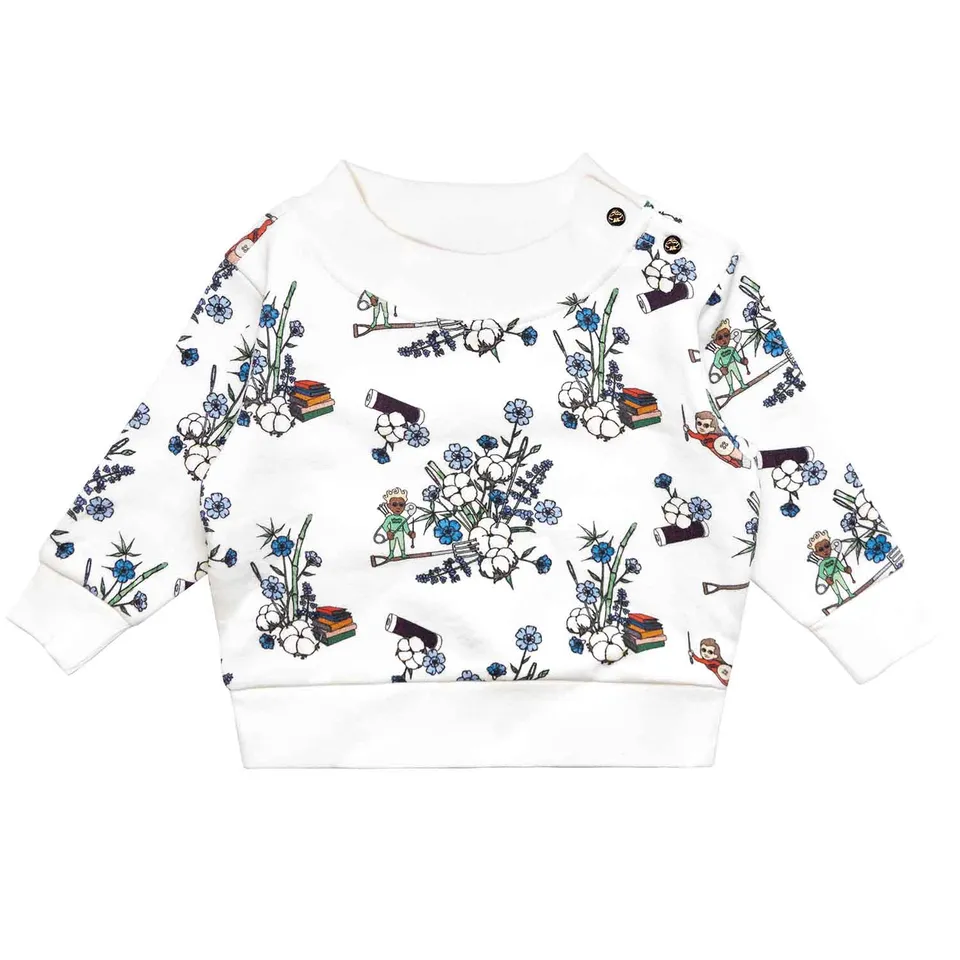 Infantium Victoria White Floral Sweatshirt Gr. 80