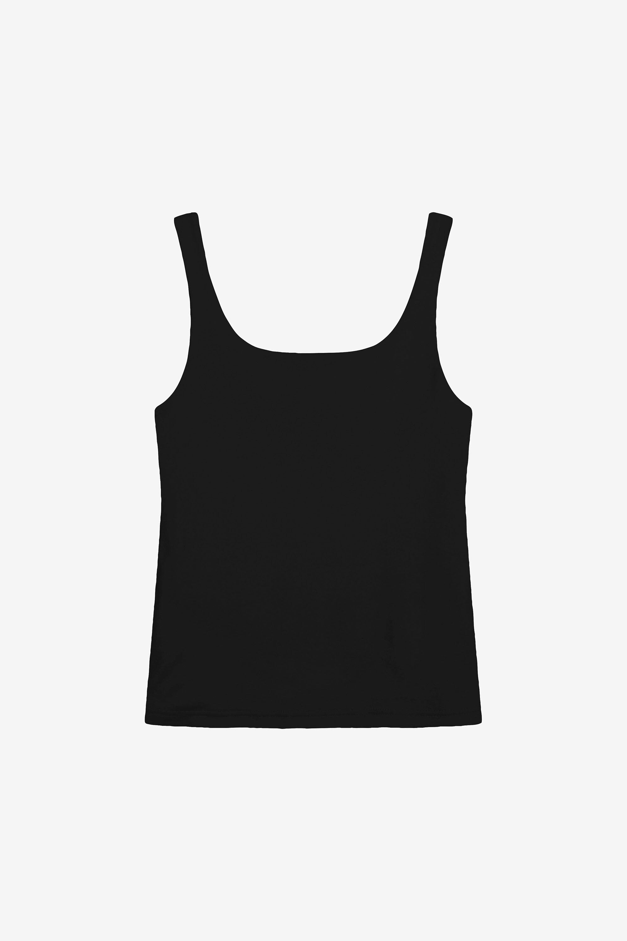 marlowe nature Tank Scoop Back Top schwarz Bio-Baumwolle