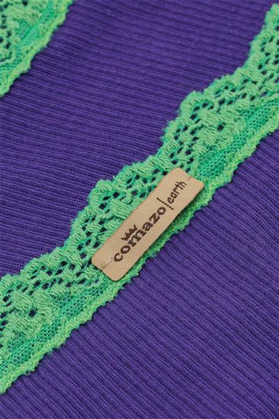 marlowe nature Pants Hose ecru-melange Bio-Baumwolle Rippen
