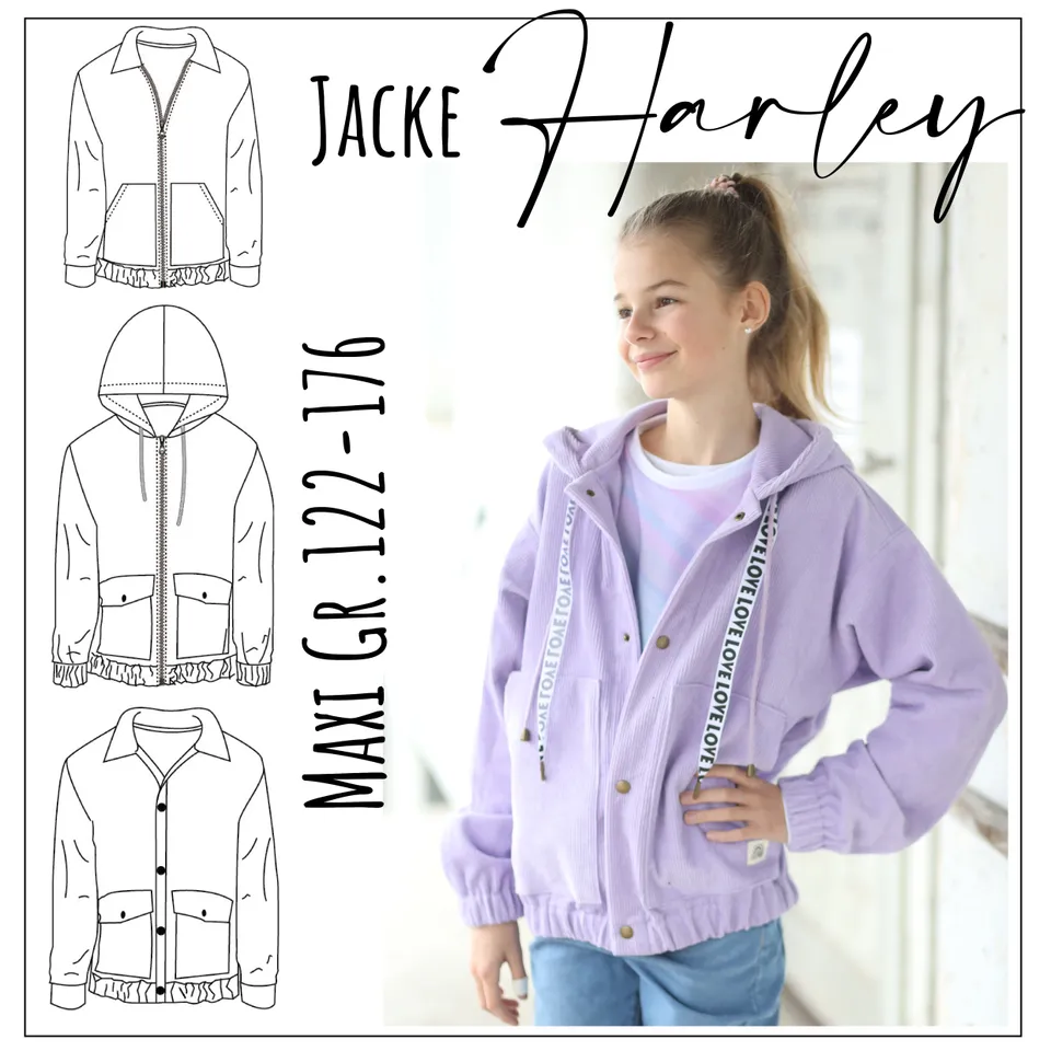 Moeve Design Harley Maxi Oversize Jacke Schnittmuster 122-176