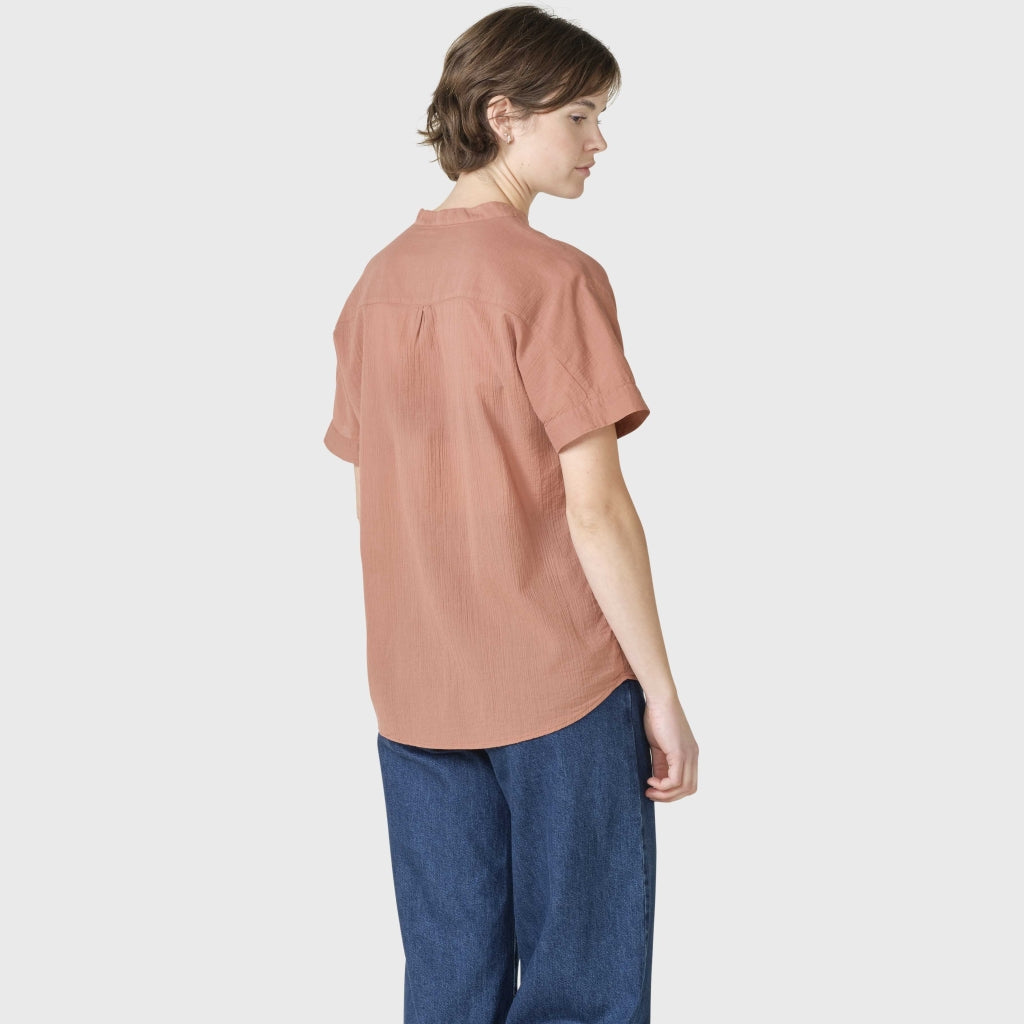 Klitmøller Mille S/S Shirt Bluse burnt sienna Bio