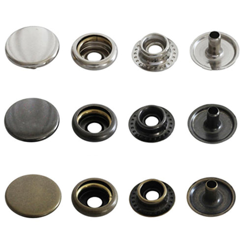 Kam Snaps Metal Snaps Metalldruckknöpfe Größe 20 Silber 50 Sets