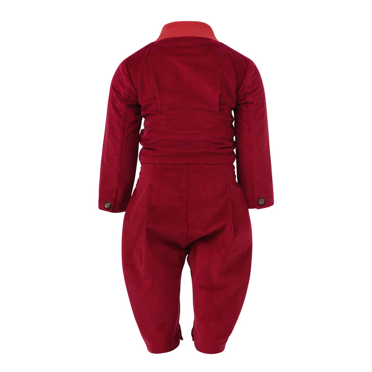 Infantium Victoria Corduroy Romper Baby Rot 80 Samt Baumwolle