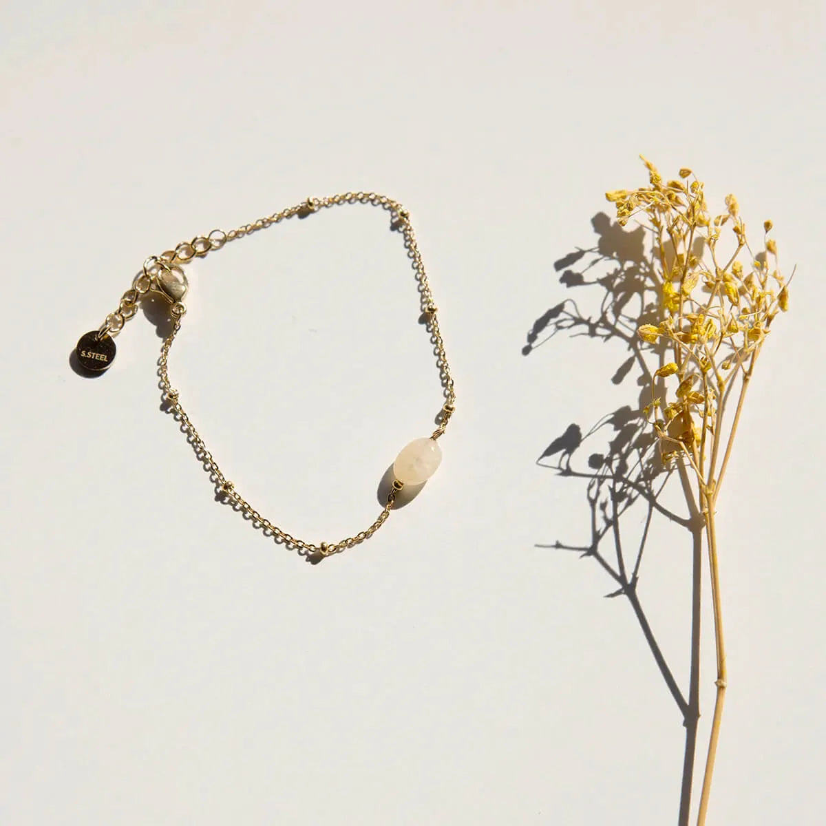 marlowe nature Bracelet Gold Armband Edelstahl Creme-lets celebrate