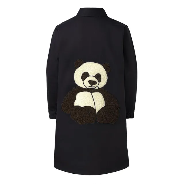 Infantium Victoria Kleid Schwarz Panda Baumwolle Hemdkleid